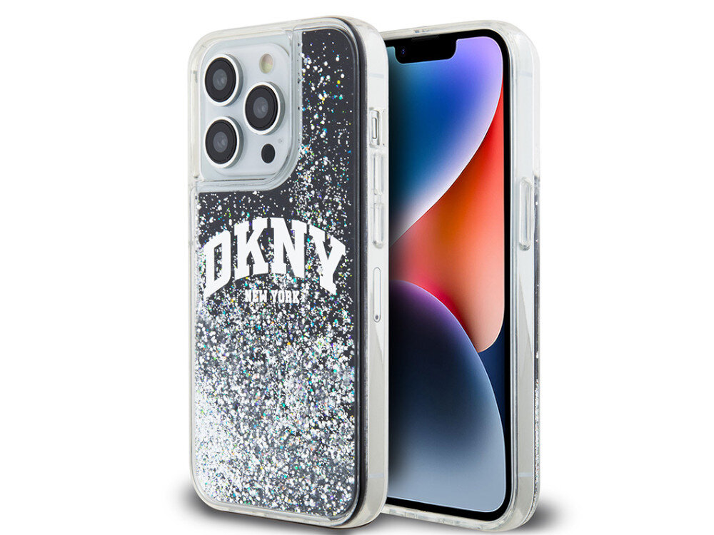 Etui DKNY Liquid Glitter Big Logo Wypełnione brokatem magię nocnych ulic Nowego Jorku logo marki