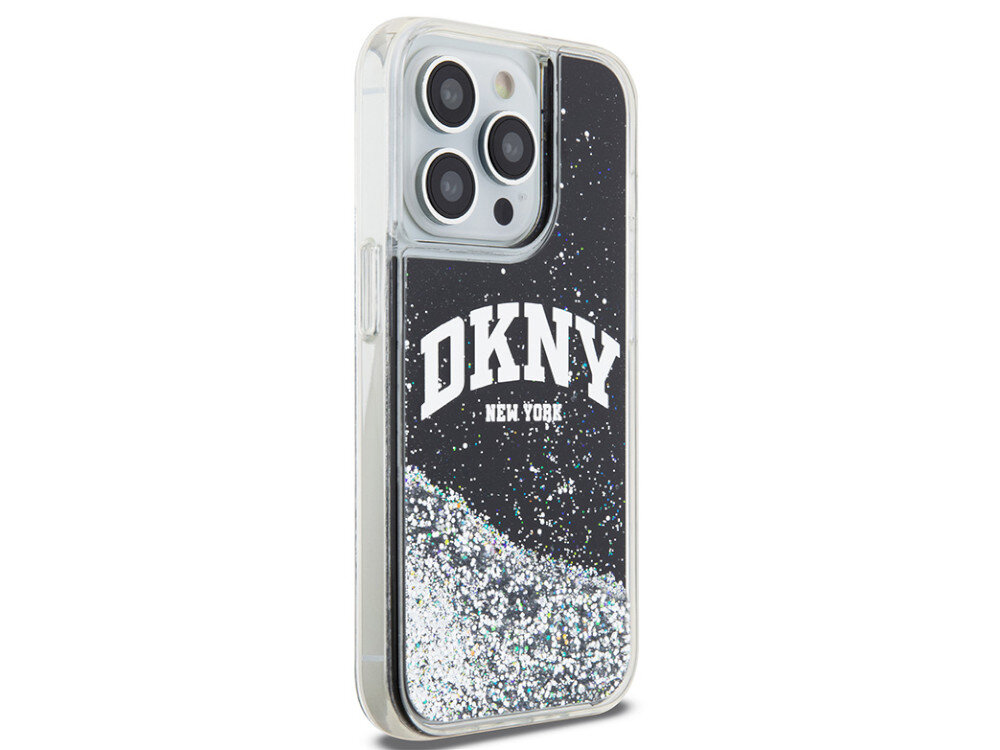 Etui DKNY Liquid Glitter Big Logo TPU (termoplastyczny poliuretan) i PC (poliwęglan) elastyczne boki chroniąc ramkę urządzenia