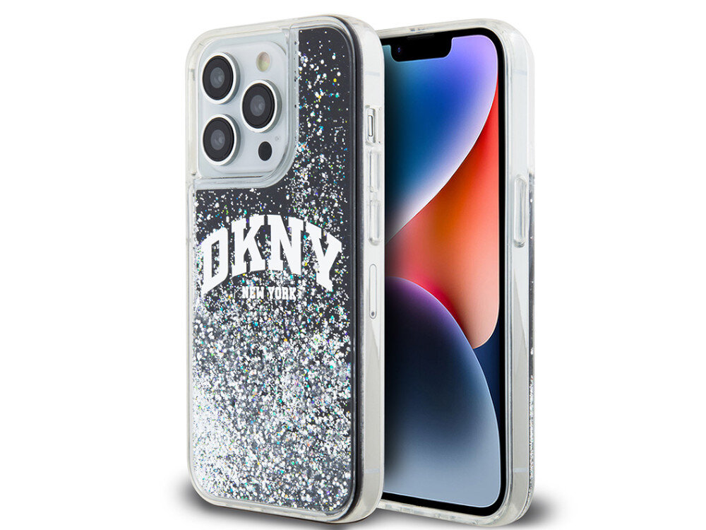 Etui DKNY Liquid Glitter Big Logo Wypełnione brokatem magię nocnych ulic Nowego Jorku logo marki