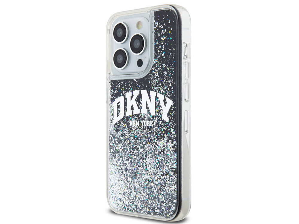 Etui DKNY Liquid Glitter Big Logo idealnie przylega do Twojego telefonu skutecznie amortyzuje wstrząsy