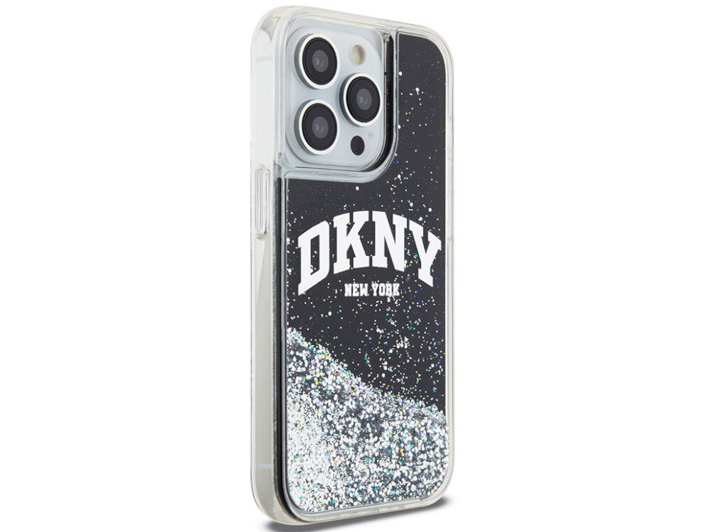 Etui DKNY Liquid Glitter Big Logo TPU (termoplastyczny poliuretan) i PC (poliwęglan) elastyczne boki chroniąc ramkę urządzenia