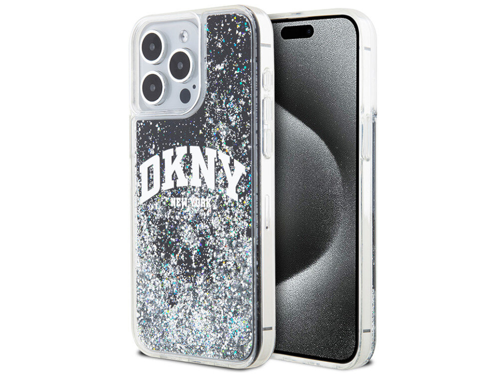 Etui DKNY Liquid Glitter Big Logo Wypełnione brokatem magię nocnych ulic Nowego Jorku logo marki