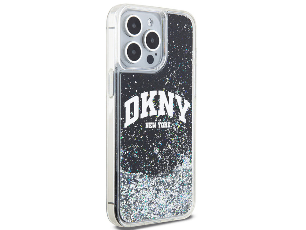 Etui DKNY Liquid Glitter Big Logo TPU (termoplastyczny poliuretan) i PC (poliwęglan) elastyczne boki chroniąc ramkę urządzenia
