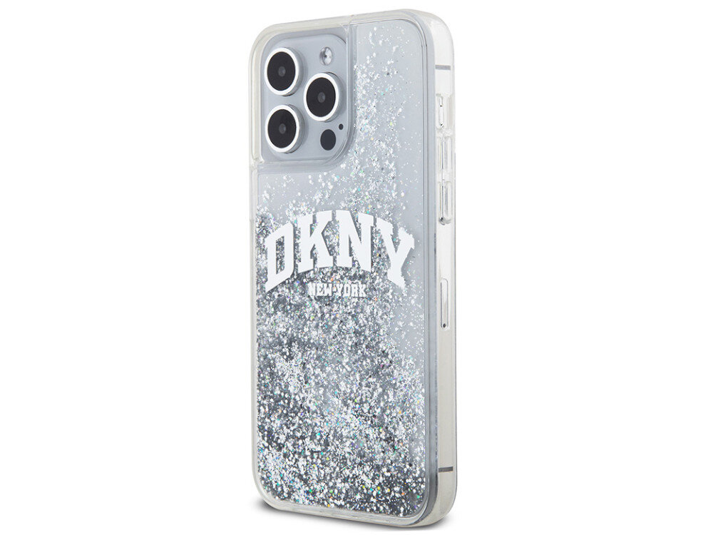 Etui DKNY Liquid Glitter Big Logo idealnie przylega do Twojego telefonu skutecznie amortyzuje wstrząsy