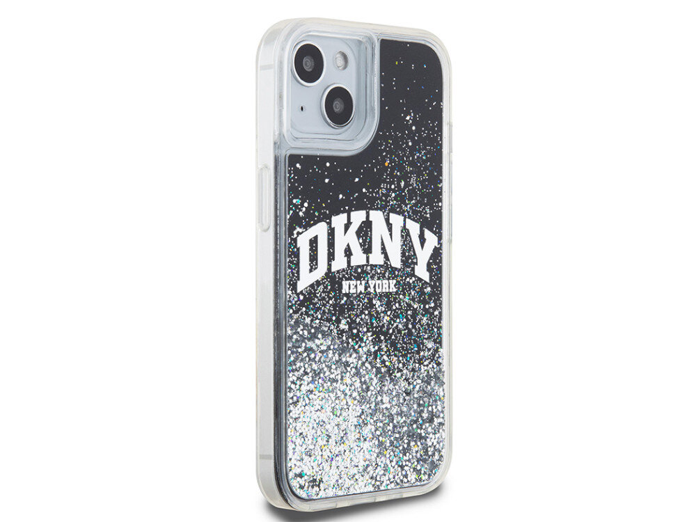 Etui DKNY Liquid Glitter Big Logo TPU (termoplastyczny poliuretan) i PC (poliwęglan) elastyczne boki chroniąc ramkę urządzenia