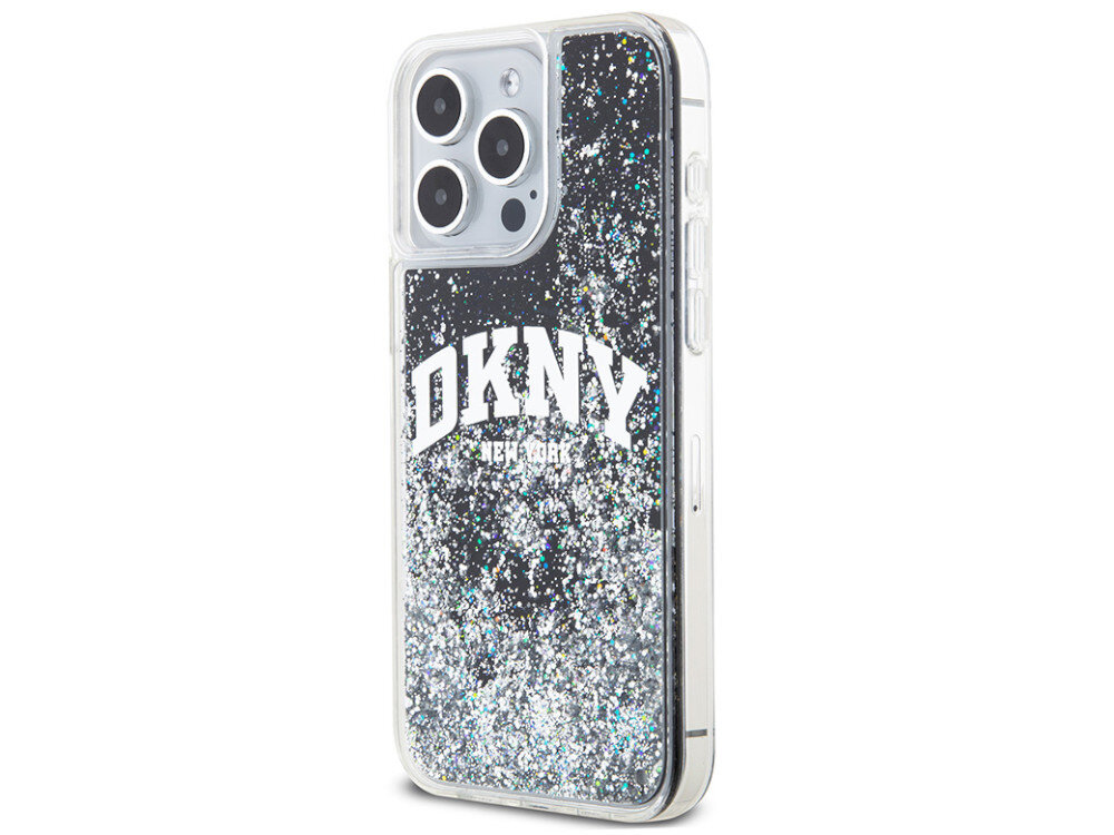 Etui DKNY Liquid Glitter Big Logo idealnie przylega do Twojego telefonu skutecznie amortyzuje wstrząsy
