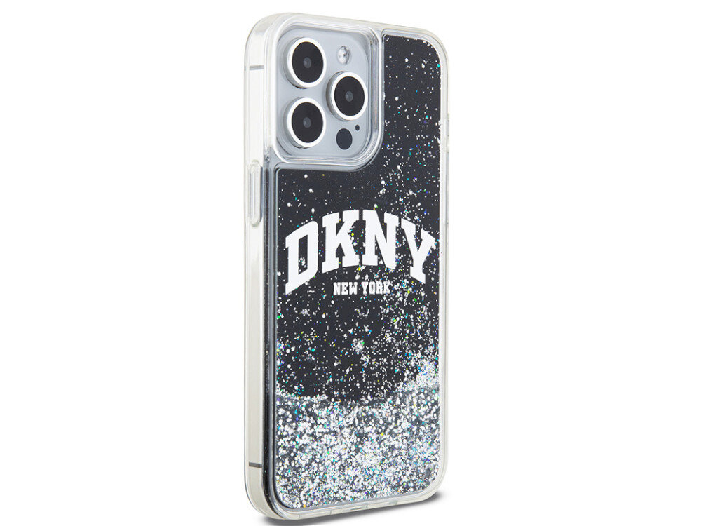 Etui DKNY Liquid Glitter Big Logo TPU (termoplastyczny poliuretan) i PC (poliwęglan) elastyczne boki chroniąc ramkę urządzenia