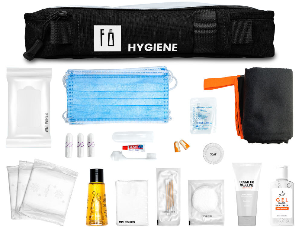 Plecak ewakuacyjny HELP BAG Max Czarny higiena zawartość modułu