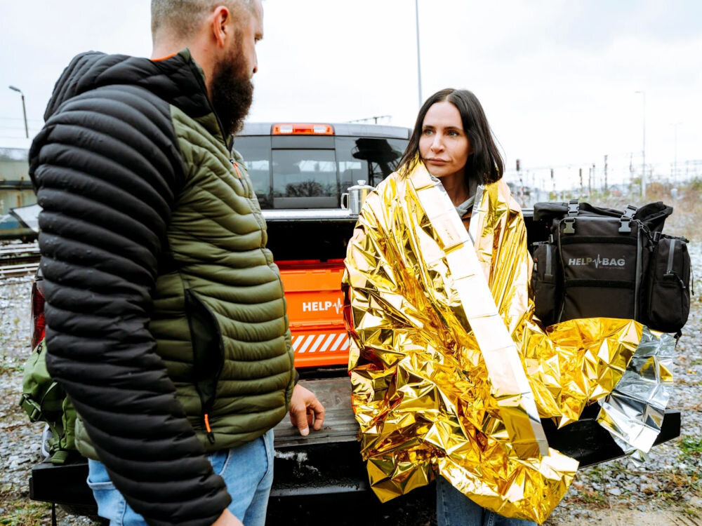 Plecak ewakuacyjny HELP BAG Max Pomarańczowy odporny wodoodporny