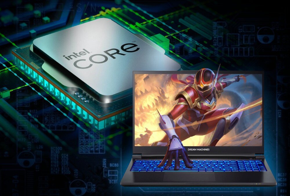 Laptop DREAMMACHINES RG4050-15PL31 15.6 144Hz i5-13420H 32GB RAM 1TB SSD GeForce RTX4050 procesor rdzenie prędkość moc