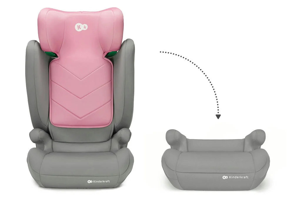 Fotelik samochodowy KINDERKRAFT I-Spark i-Size 2w1 9-36 kg Zielony dla bezpiecznej podrozy najmlodszych norma R129 i-Size starannie zaprojektowany wysokie europejskie standardy bezpieczenstwa dla dzieci o masie ciala od 9 do 36 kg solidna ochrona komfort