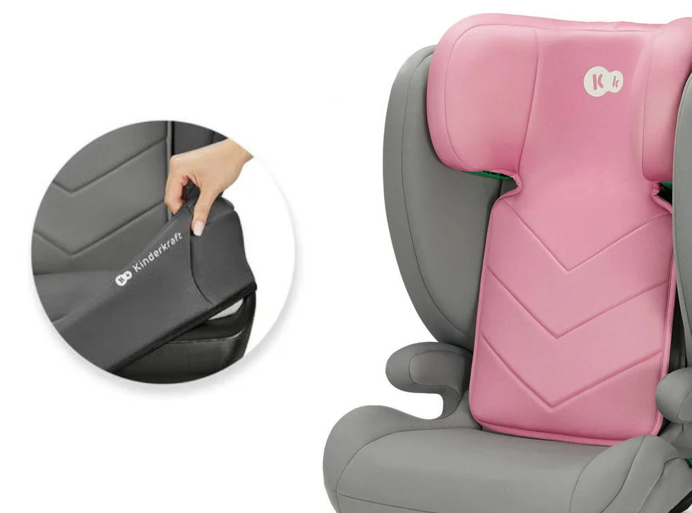 Fotelik samochodowy KINDERKRAFT I-Spark i-Size 2w1 9-36 kg Zielony siedzisko wygodne miekkie pelen komfort wymiary 33 x 35 cm zdejmowany pokrowiec mozna prac