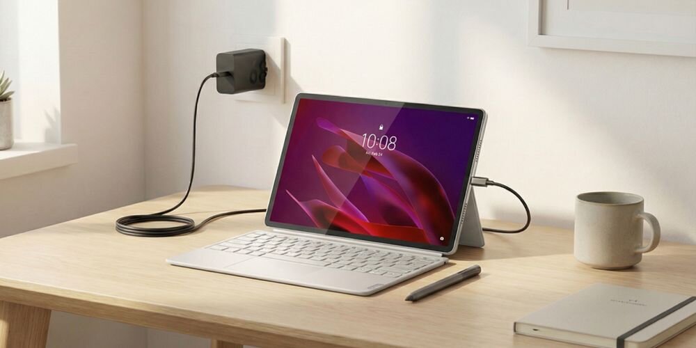 LENOVO ZG38C05739 68 W Przewód USB-C do USB-C długości 1,5 m natężeniu 6 A Wytrzymała konstrukcja - ładowarka podłączona do kontaktu