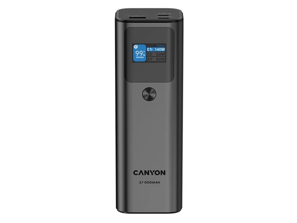 Powerbank CANYON PB-2010 27000 mAh 140W Ciemnoszary pojemnosc urzadzenie ladowanie
