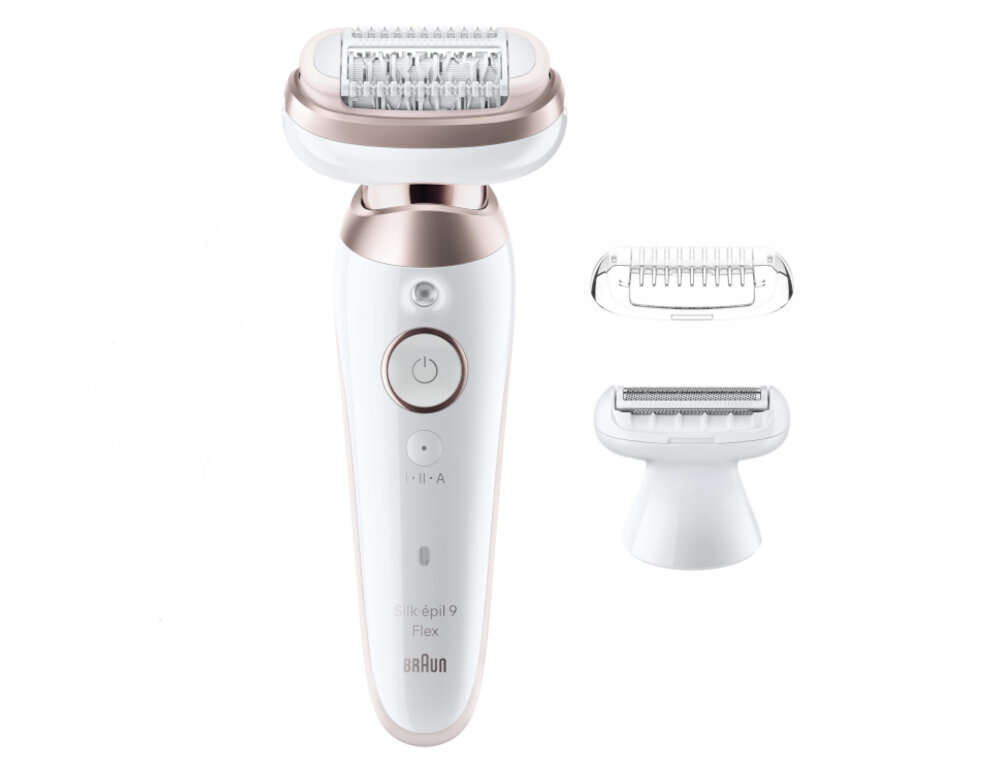 Depilator BRAUN Silk-epil 9 Flex 9-030 3D Bikini Nogi Wszechstronność Zastosowań głowica goląca grzebień trymera golenie stylizacja możliwości