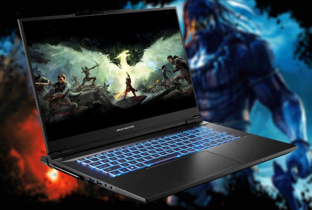 Laptop DREAMMACHINES RX4080-17PL35 17.3 240Hz i9-14900HX 16GB RAM 1TB SSD GeForce RTX4080 wygląd opis