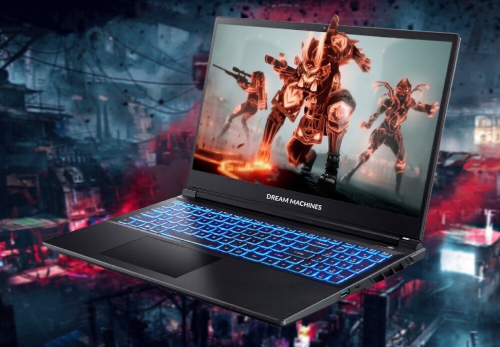 Laptop DREAMMACHINES RG4050-16PL36 16 144Hz i7-14700HX 32GB RAM 1TB SSD GeForce RTX4050 dźwięk głośniki mikrofon kamera bateria