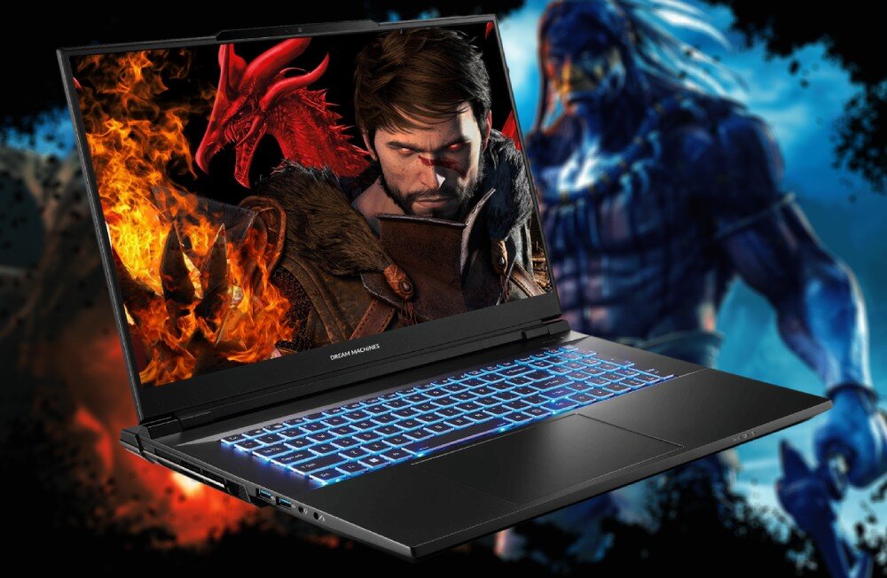 Laptop DREAMMACHINES RX4090-17PL35 17.3 240Hz i9-14900HX 16GB RAM 1TB SSD GeForce RTX4090 wygląd opis