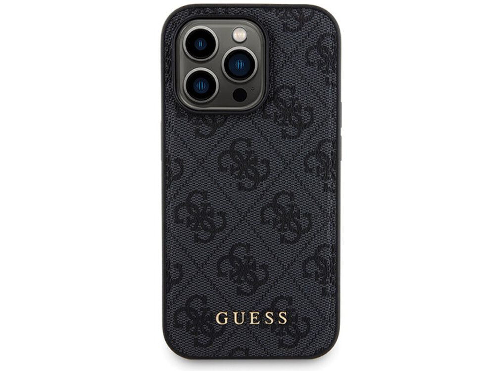 Etui GUESS 4G Metal Logo + powerbank delikatna skora ekologiczna precyzyjnie dopasowany doskonala ochrona przed zarysowaniami i uderzeniami