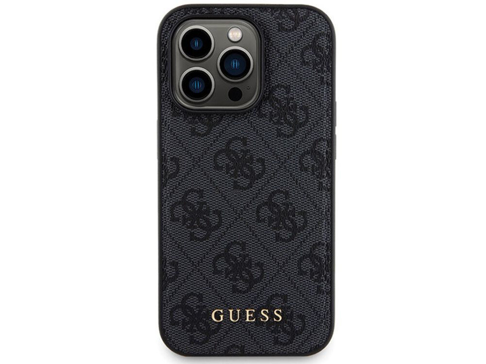 Etui GUESS 4G Metal Logo + powerbank delikatna skora ekologiczna precyzyjnie dopasowany doskonala ochrona przed zarysowaniami i uderzeniami