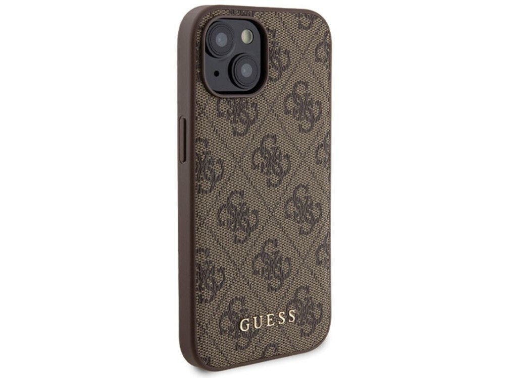 Etui GUESS 4G Metal Logo + powerbank magsafe bezprzewodowe ladowanie mocno przylega
