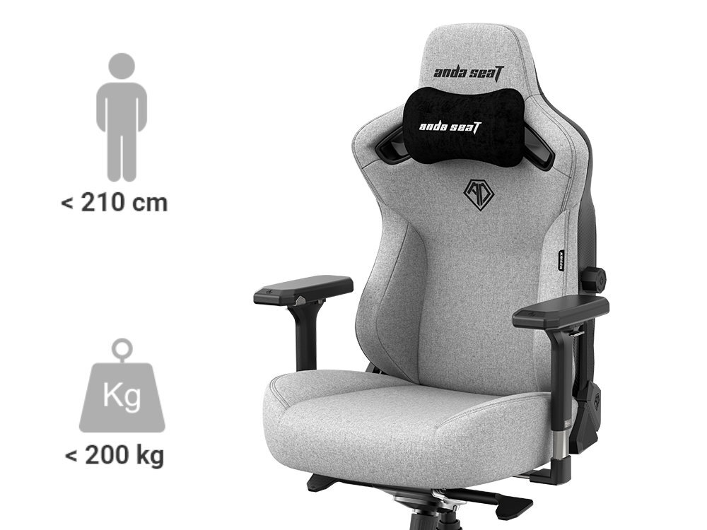 ANDA SEAT Kaiser 3 wysokich osobach od 181 do 210 cm solidnej konstrukcji do 200 kg komfortu i bezpieczeństwa pracujesz, grasz czy odpoczywasz