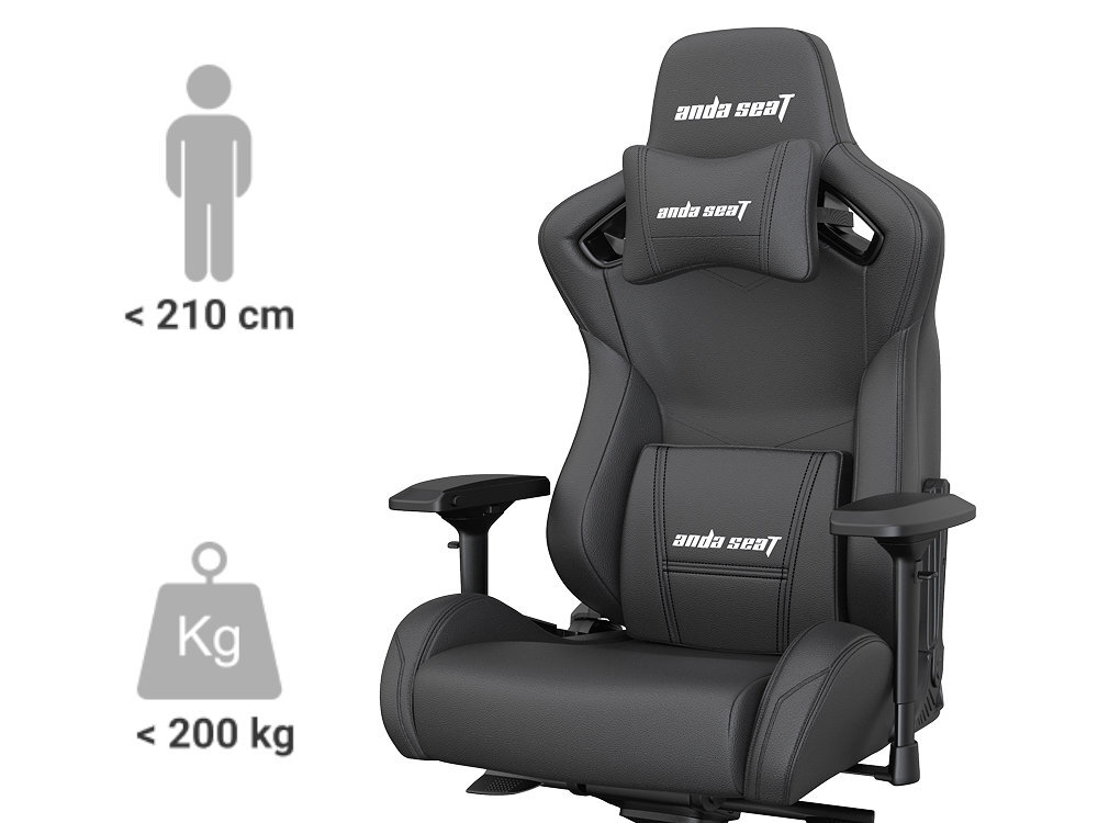 ANDA SEAT Kaiser 2 solidną ramę TitanSteelAD+ 100% ze stali udźwigowi do 200 kg wzrostowi użytkownika do 210 cm