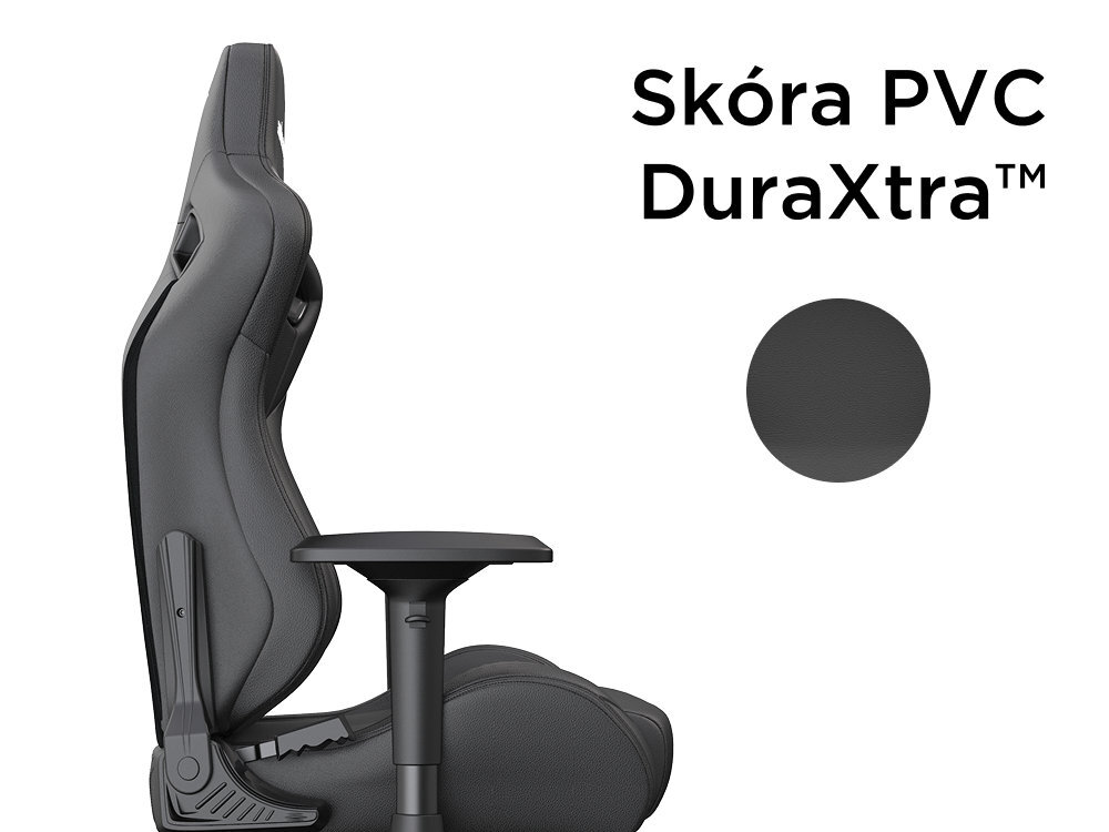 ANDA SEAT Kaiser 2 skóry Tapicerka PVC odporna na zarysowania, plamy i odkształcenia Nie zawiera szkodliwych substancji certyfikat SGS