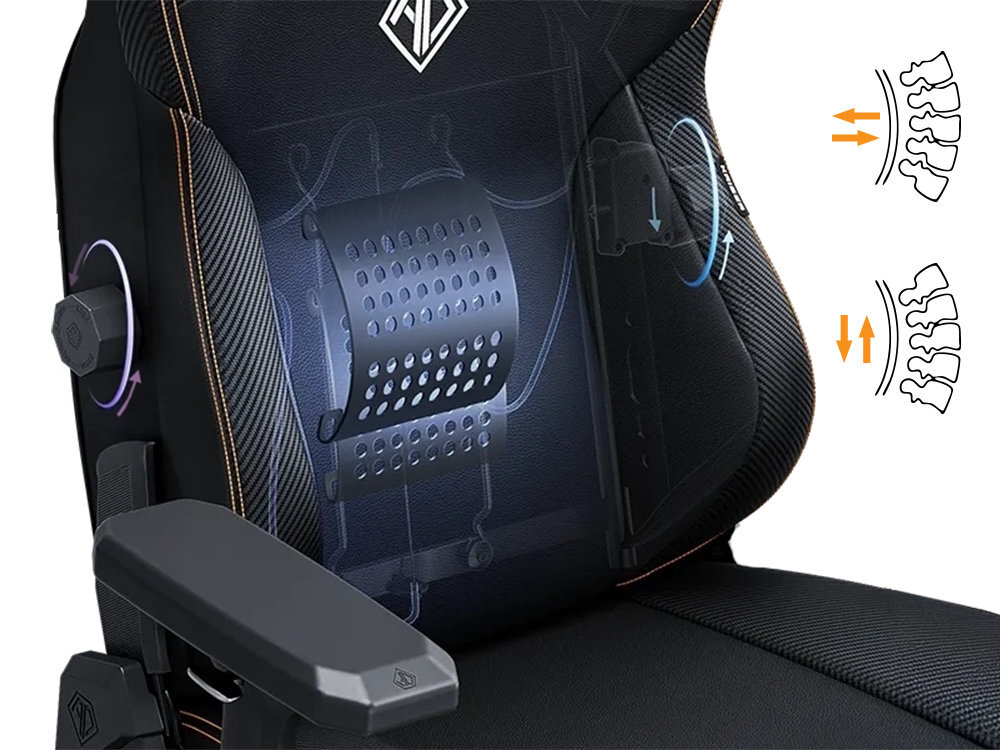 ANDA SEAT Kaiser 3 Wbudowane podparcie lędźwiowe czterech kierunkach regulowanej płycie mechanicznej dolnej części pleców