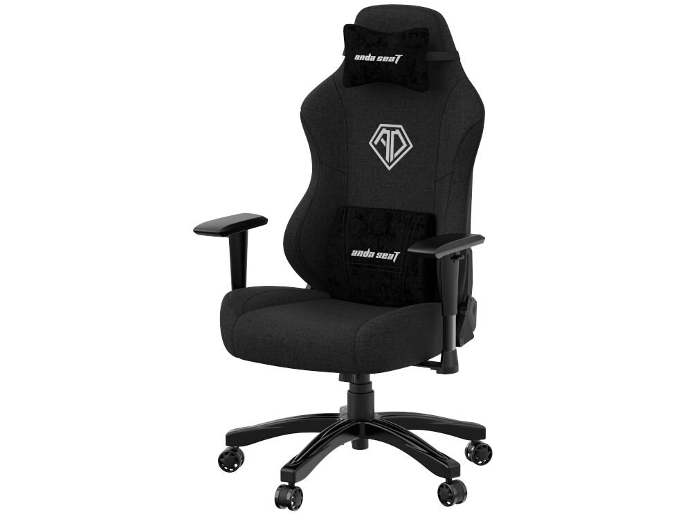 Fotel ANDA SEAT Phantom 3 L Czarny prezentacja fotela od przodu na białym tle