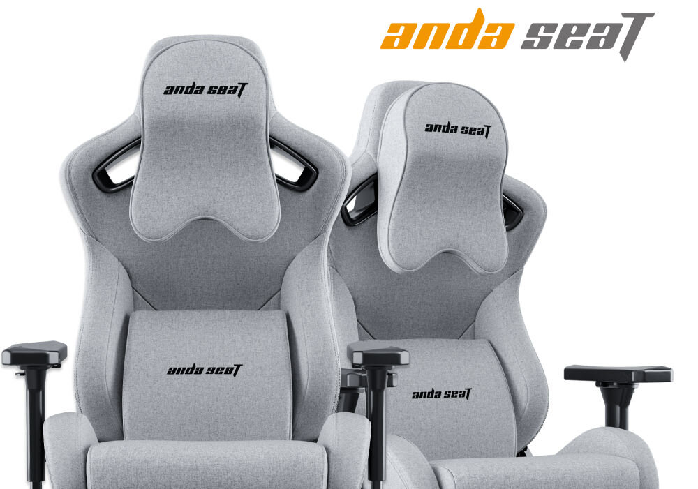Fotel ANDA SEAT Kaiser 2 Frontier XL Szary prezentacja fotela na białym tle od przodu