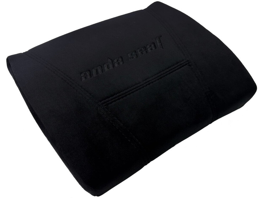 Poduszka do fotela ANDA SEAT AC-AD12YDC-XL-01-B-LP Czarny prezentacja poduszki na białym tle pod kątem ergonomiczne wsparcie trwała tkanina welurowa łatwa w czyszczeniu zachowuje swój kształt bezpieczny dla dorosłych i dzieci