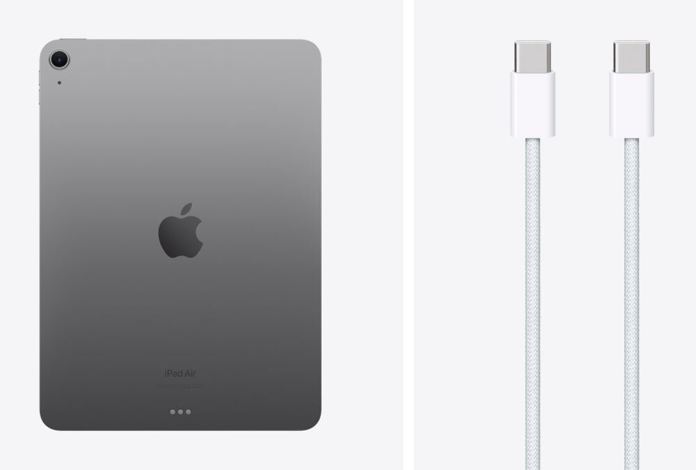 Tablet APPLE iPad Air 13 6 gen. 2024 1 TB Wi-Fi Gwiezdna szarość przewód zasilający USB‑C/USB-C instrukcja obsługi karta gwarancyjna