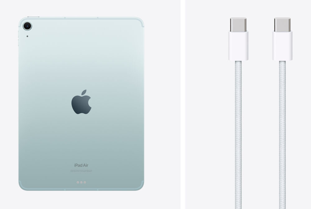 Tablet APPLE iPad Air 13 6 gen. 2024 1 TB 5G Wi-Fi Niebieski przewód zasilający USB‑C/USB-C instrukcja obsługi karta gwarancyjna
