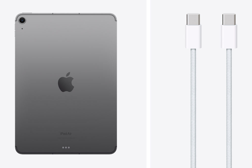 Tablet APPLE iPad Air 13 6 gen. 2024 1 TB 5G Wi-Fi Gwiezdna szarość przewód zasilający USB‑C/USB-C instrukcja obsługi karta gwarancyjna