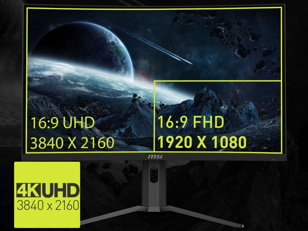 Monitor MSI MAG 321CUP 31.5 3840x2160px 160Hz 1 ms [MPRT] Curved zakrzywienie przekątna rozdzielczość powłoka matrycy