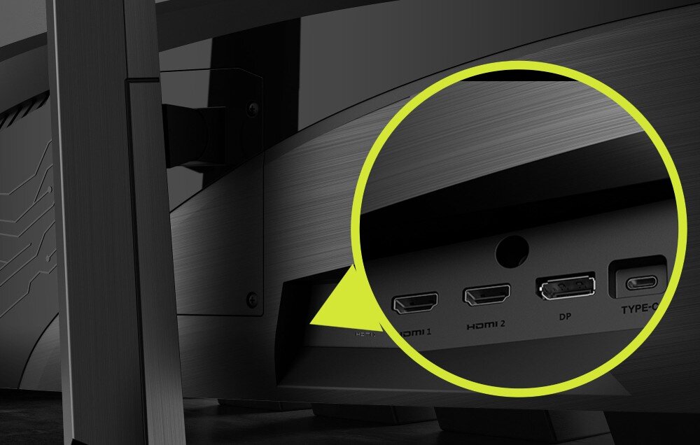 Monitor MSI MAG 321CUP 31.5 3840x2160px 160Hz 1 ms [MPRT] Curved porty złącza gniazda