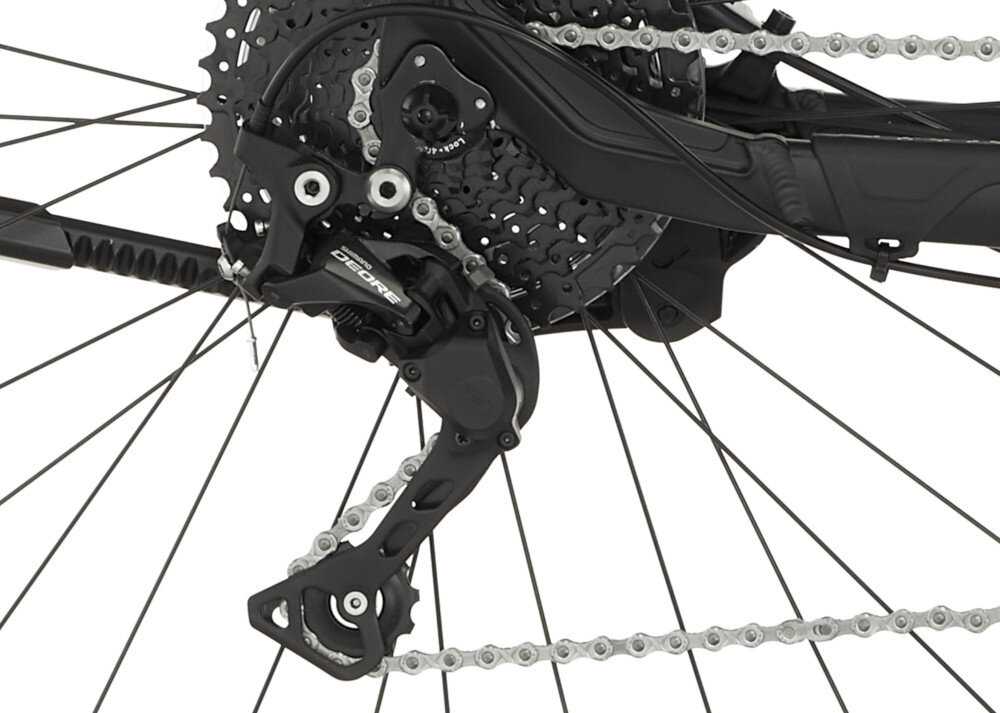 Rower elektryczny FISCHER Terra 8.0I D18 29 cala damski Czarny piec poziomow elektrycznego wspomagania asystent prowadzenia tylne przerzutki SHIMANO Deore precyzyjna rownomierna plynna latwa zmiana przelozen 10-rzedowy system