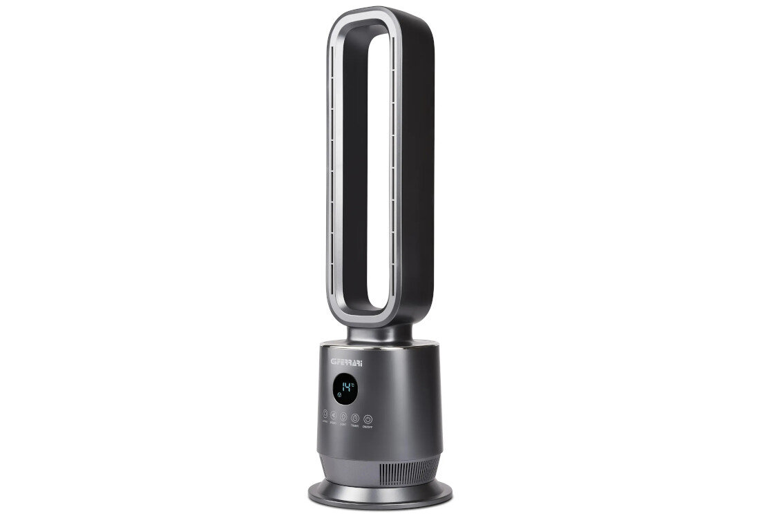 Wentylator G3FERRARI Wind Mastro G50051 Szary zdjęcie lifestyle Styl do każdego wnętrza Smukła konstrukcja o wysokości 86 cm i elegancki wygląd Niewielka szerokość 25 cm 
