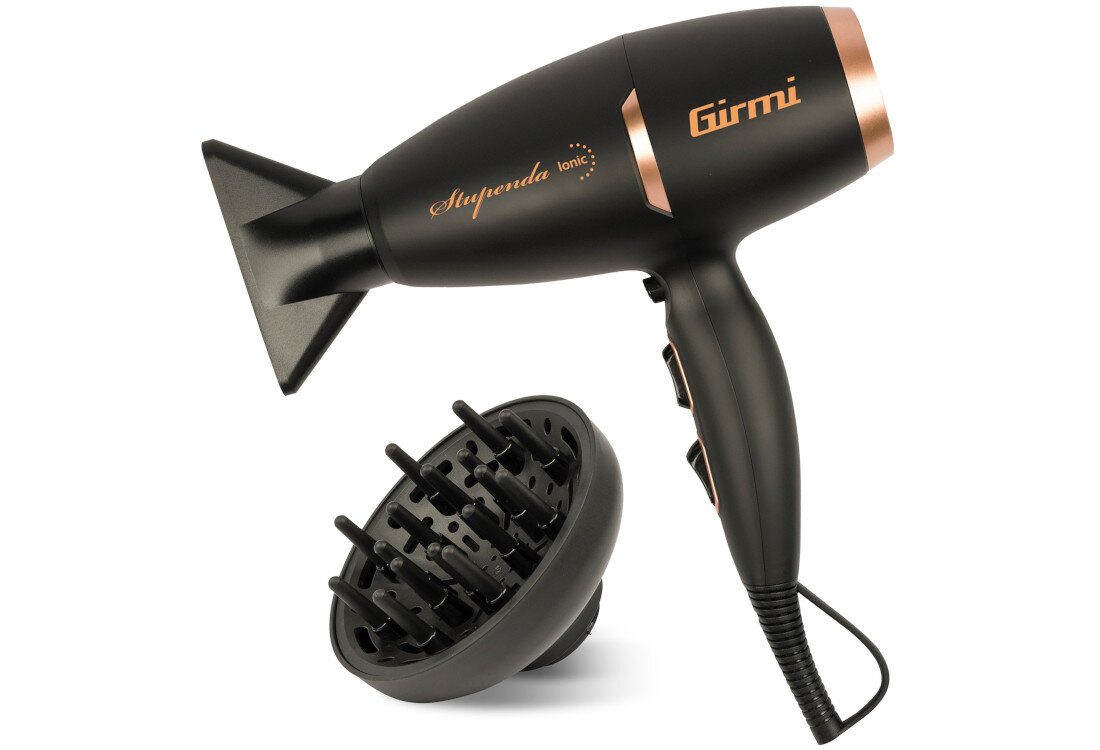 Suszarka GIRMI PH9100 2400W Swoboda ruchu kabel długość suszenie włosy stylizacja fryzura dyfuzor 2 koncentratory