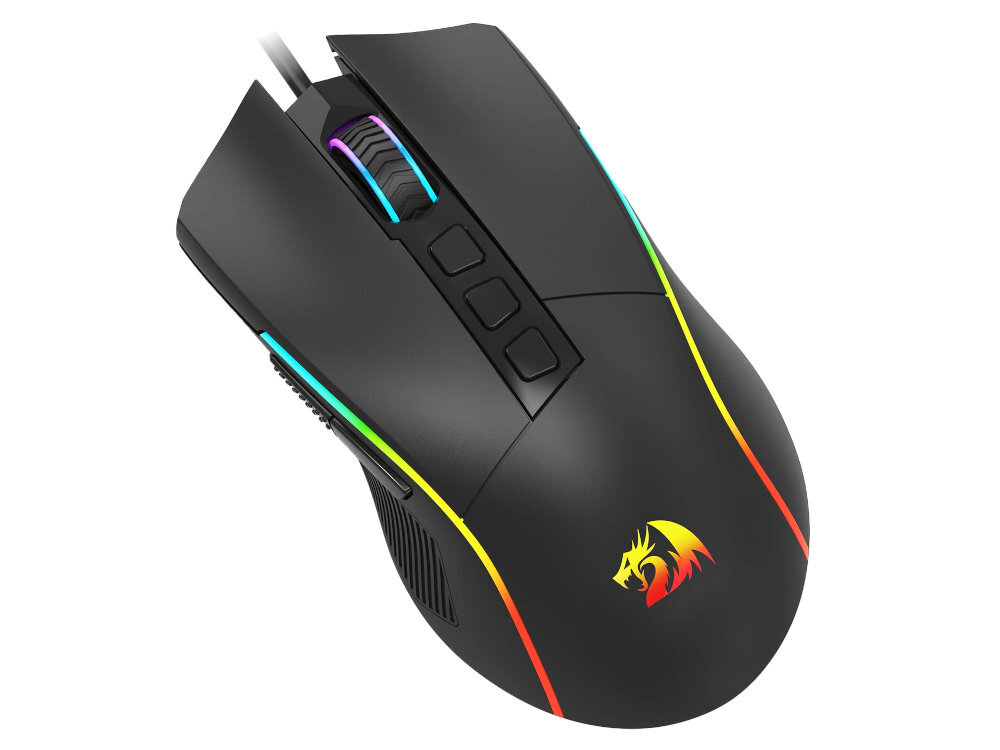 Redragon Plank Teksturowane boczne uchwyty precyzyjnego i szybkiego manewrowania praworęcznych użytkownikach
