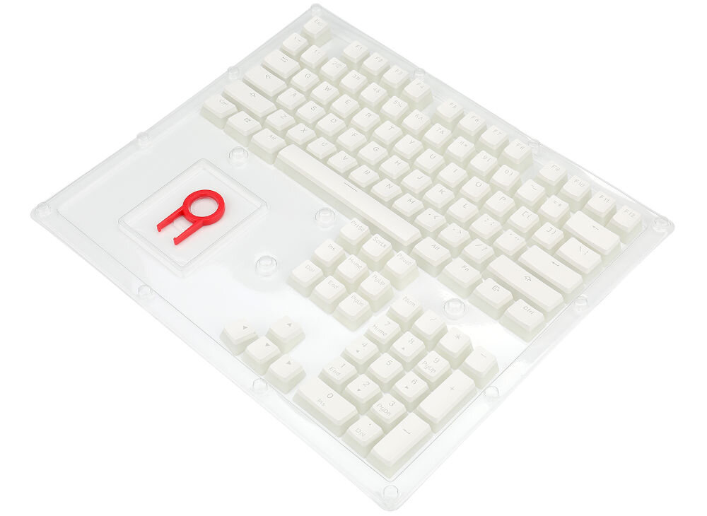Klawisze REDRAGON A130 PBT Doubleshot Biały keycap puller w zestawie dwuwarstwowa konstrukcja
pudding wysoka jakość materiałów