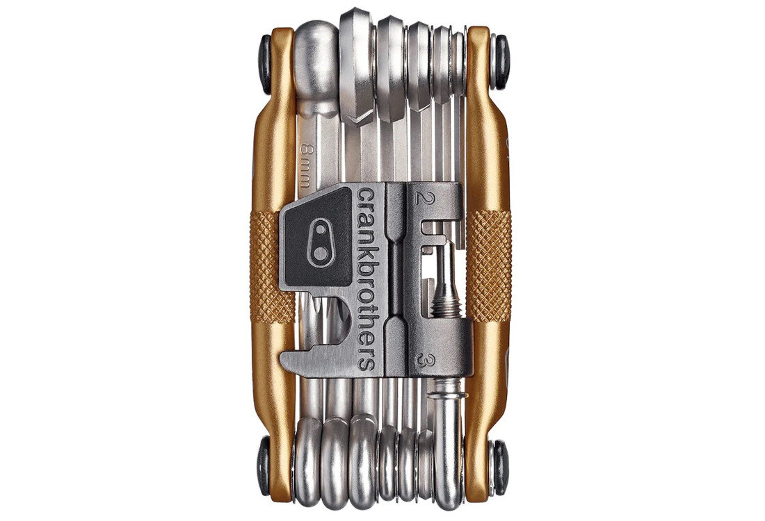 Klucz rowerowy CRANKBROTHERS M19 Złoty Wytrzymała konstrukcja wykonanie stal wysoka jakość  boczne uchwyty wymiary waga przenoszenie
