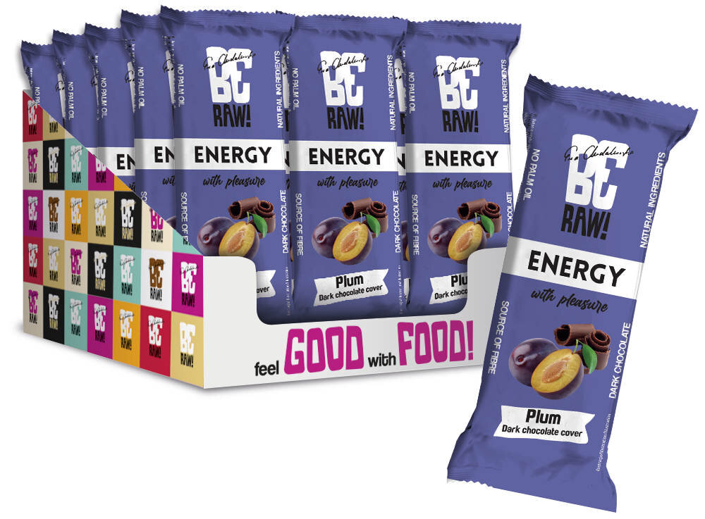 Baton węglowodanowy BERAW Energy Śliwkowy (15 x 40 g) batony zestaw komplet batony w pudełku