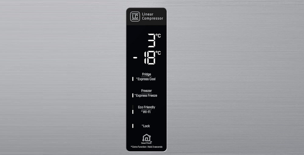 LODÓWKA LG GBP62DSXCC1 sterowanie elektroniczne panel funkcje ustawienia