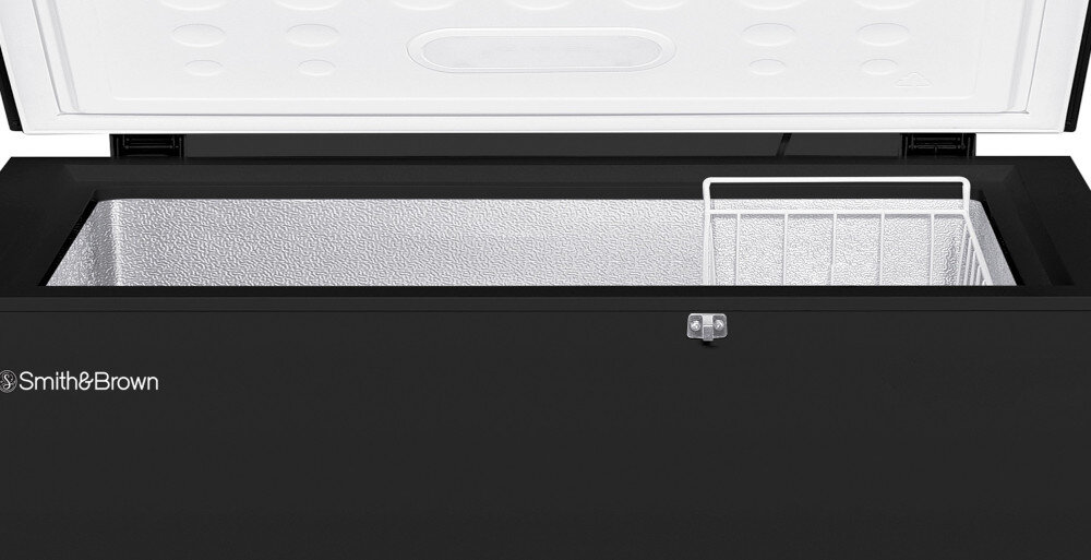 ZAMRAŻARKA SMITH&BROWN SZCF-302-BE3 BLACK duża pojemność kosz wnętrze 142 litry do mrożonek