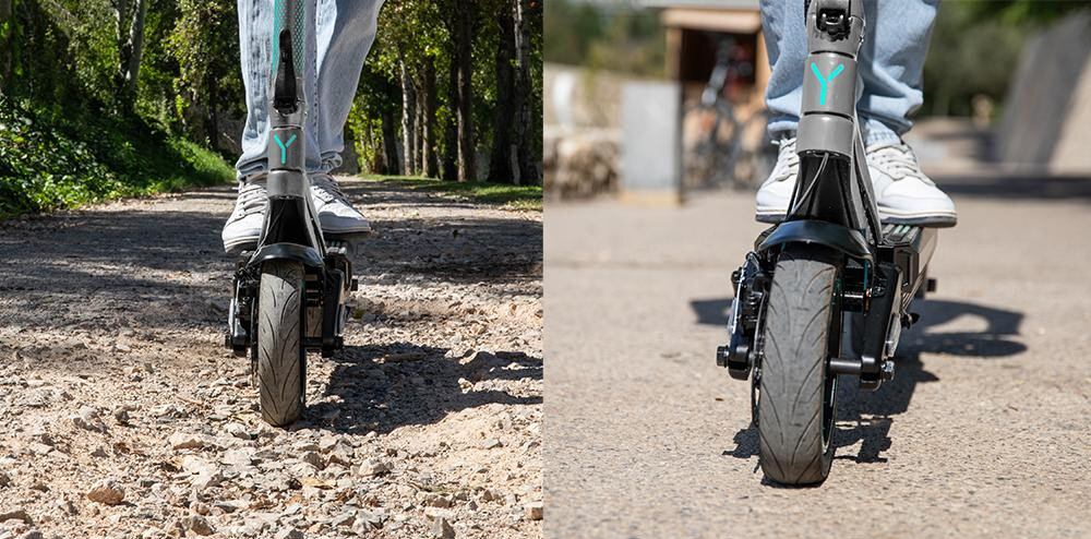 Hulajnoga elektryczna CECOTEC Bongo Y45 45km 350W Amortyzacja 10 Szary dostosowanie predkosci cztery tryby jazdy pieszy ECO standard sport