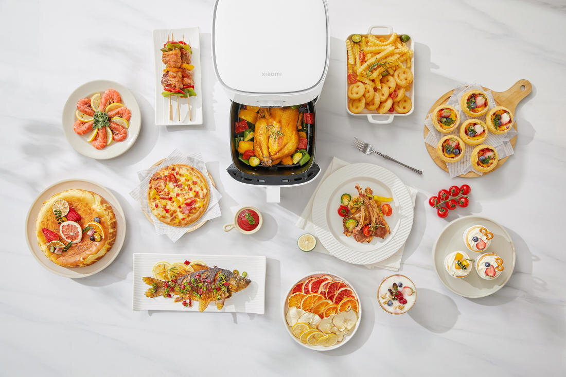 Frytkownica beztłuszczowa XIAOMI Smart MAF14 Air Fryer (Wi-Fi) Dwupoziomowy grill pojemność efekty