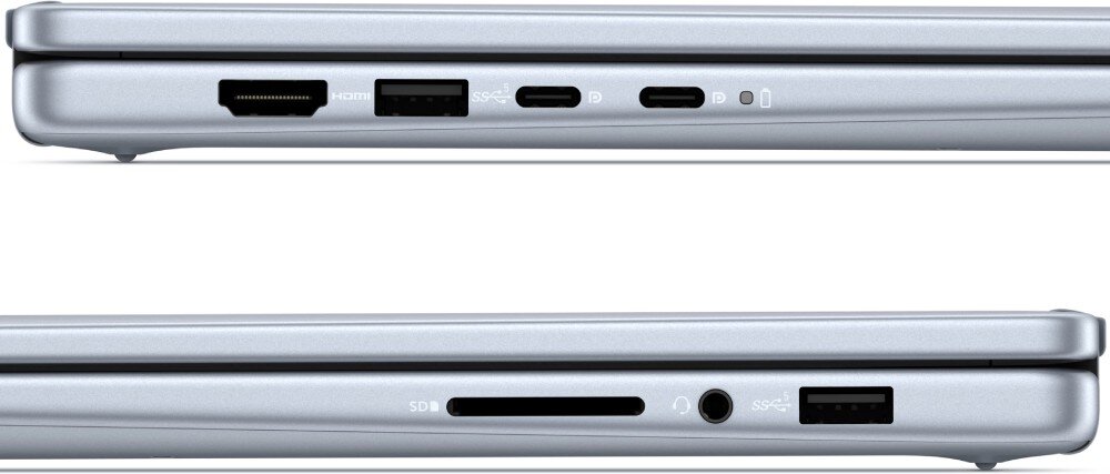 Laptop DELL Inspiron 7440-7401 14 Core 5 120U 8GB RAM 512GB SSD Windows 11 Home porty złącza podłączenie łączność