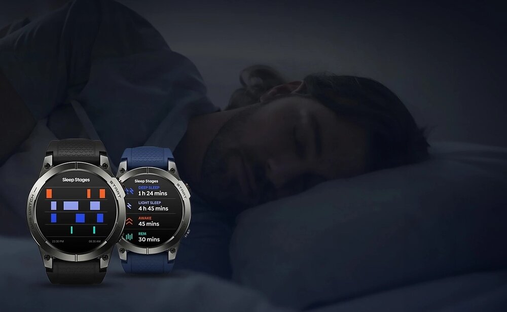 Smartwatch ZEBLAZE Stratos 3 Pro etapy snu 